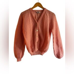 Women's Coral Button-Up Sweater